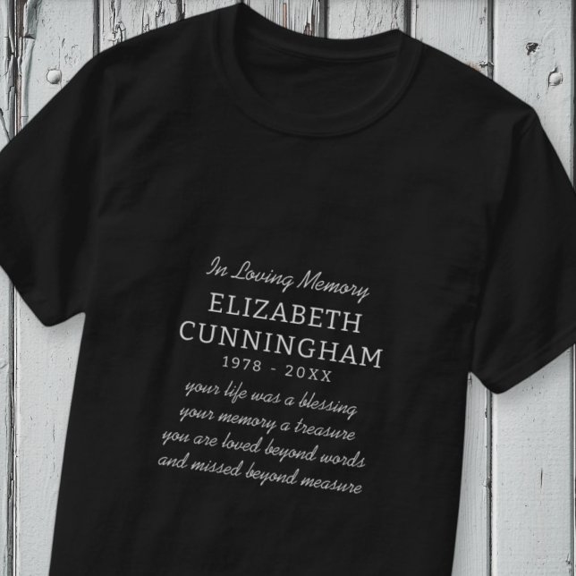 In Loving Memory Memorial Modern Preppy Quote T-Shirt (Creator Uploaded)