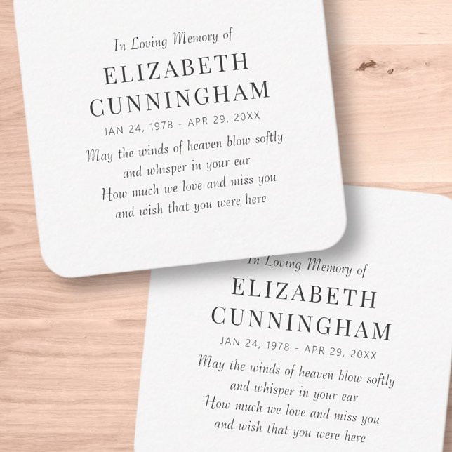 In Loving Memory Memorial Modern Simple Card (Creator Uploaded)