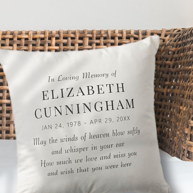 In Loving Memory Memorial Modern Simple Cushion (Creator Uploaded)