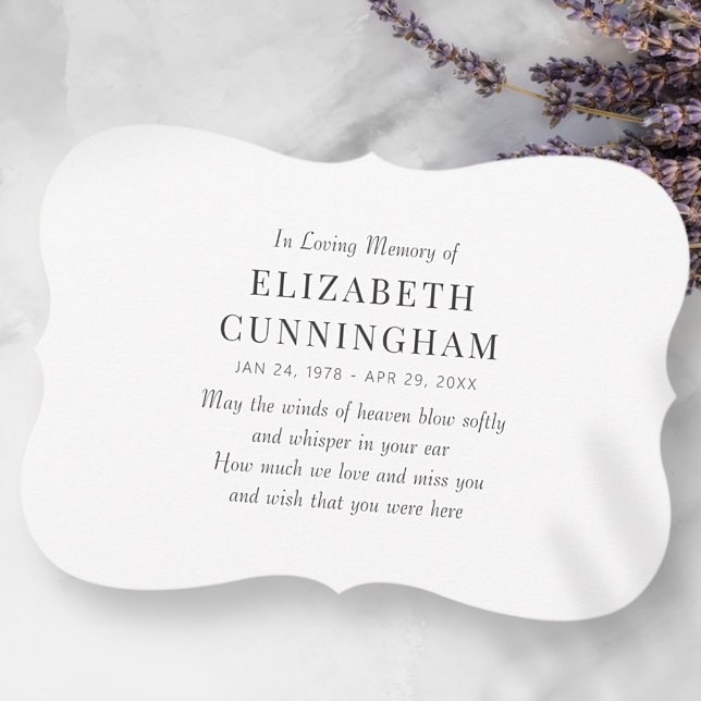 In Loving Memory Memorial Modern Simple Greeting (Creator Uploaded)