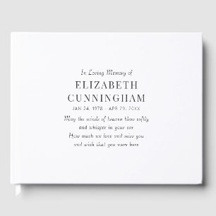 In Loving Memory Memorial Modern Simple Guest Book