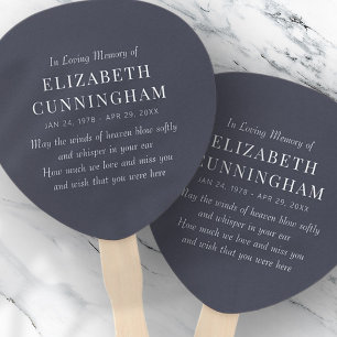 In Loving Memory Memorial Modern Simple Hand Fan