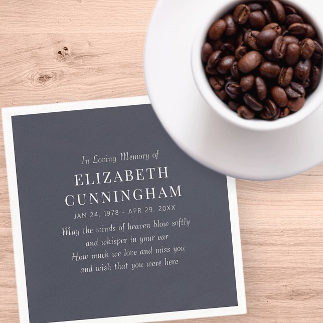 In Loving Memory Memorial Modern Simple Napkin (Creator Uploaded)