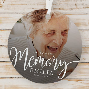 In Loving Memory Memorial Modern Simple Photo Metal Tree Decoration