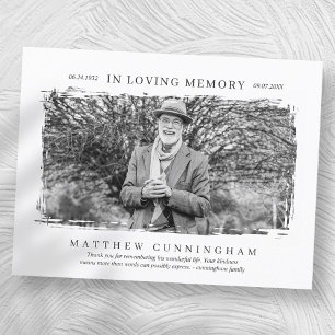 In Loving Memory Memorial Modern Simple Photo Postcard