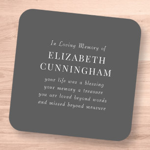 In Loving Memory Memorial Modern Simple Quote Square Sticker