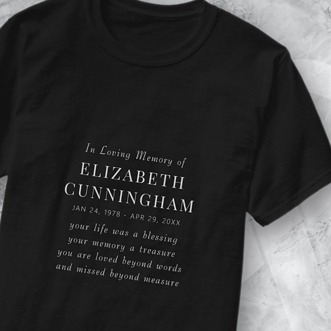 In Loving Memory Memorial Modern Simple Quote T-Shirt (Creator Uploaded)