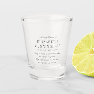 In Loving Memory Memorial Modern Simple Shot Glass