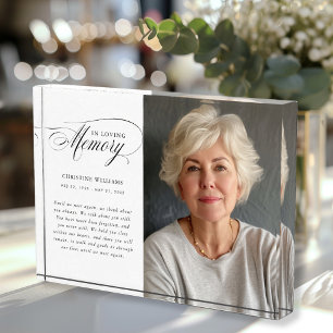 "In Loving Memory" Memorial, Name, Photo Block