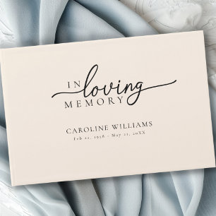 "In Loving Memory" Memorial, Name, Quote  Guest Book