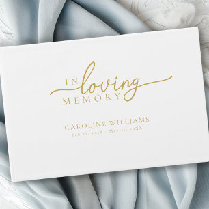 "In Loving Memory" Memorial, Name, Quote  Guest Book