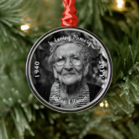 In Loving Memory Memorial Photo Birth Death Metal