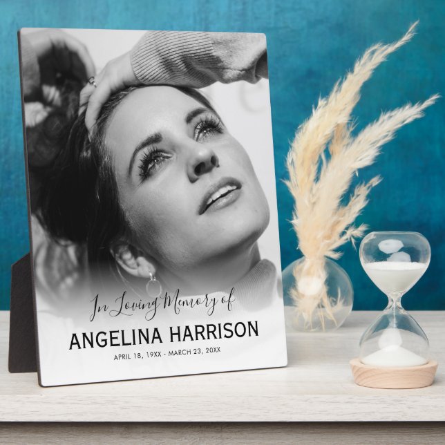 In Loving Memory | Memorial Photo Plaque (Side)