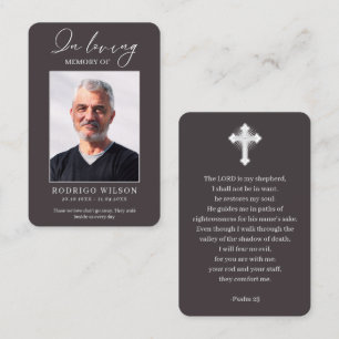 In Loving Memory Memorial Prayer Photo Cards