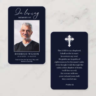 In Loving Memory Memorial Prayer Photo Cards