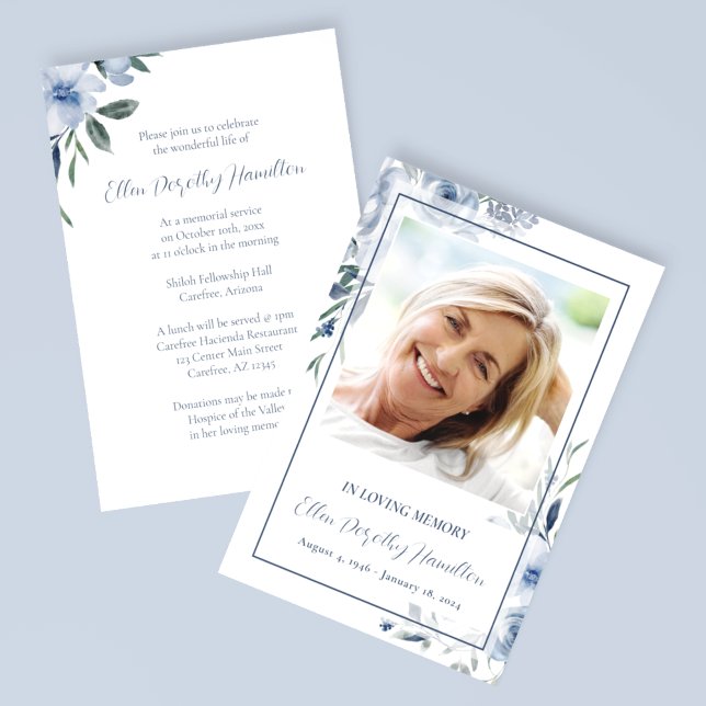 In Loving Memory Memorial Service Invitation (Creator Uploaded)