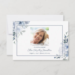 In Loving Memory Memorial Service Thank You Card