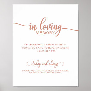 In Loving Memory Memorial Sign With Names