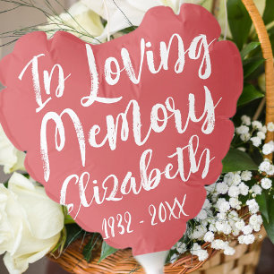 In Loving Memory Memorial Simple Modern Typography Balloon