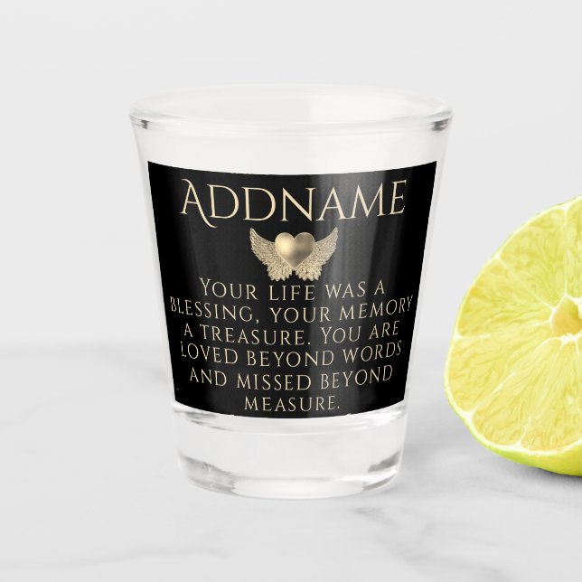 In Loving Memory Message Shot Glass (Front)