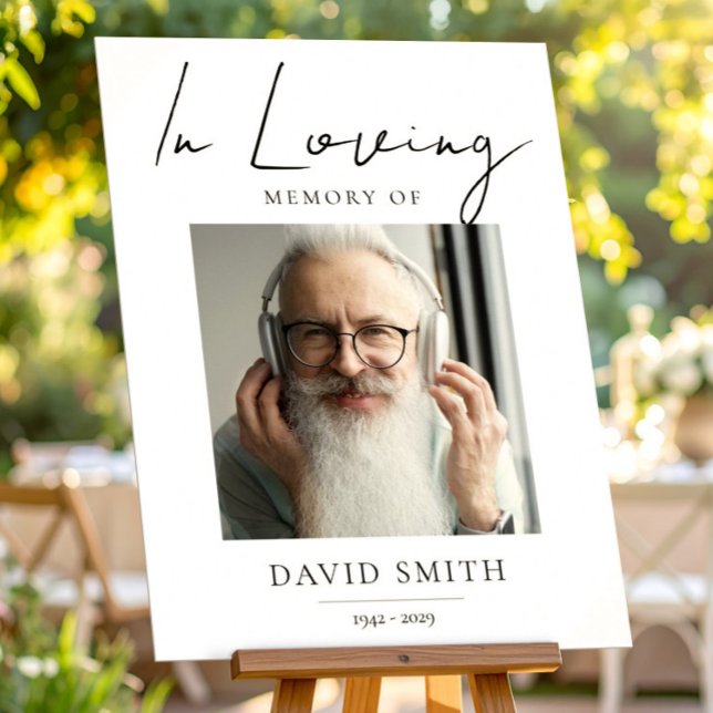 In Loving Memory, Minimalist Photo for Grandpa Poster (Creator Uploaded)