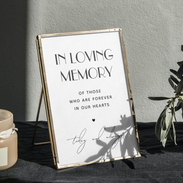 In Loving Memory. Minimalist Wedding Memorial Sign (Creator Uploaded)