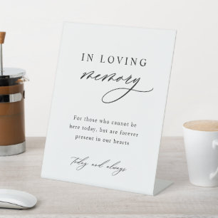 In Loving Memory Minimalist Wedding Pedestal Sign