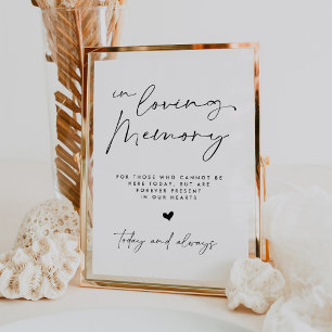 In Loving Memory   Minimalist Wedding Sign