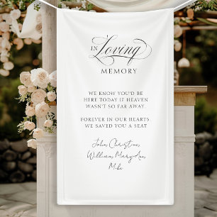 "In Loving Memory" Modern, Calligraphy, Wedding Banner