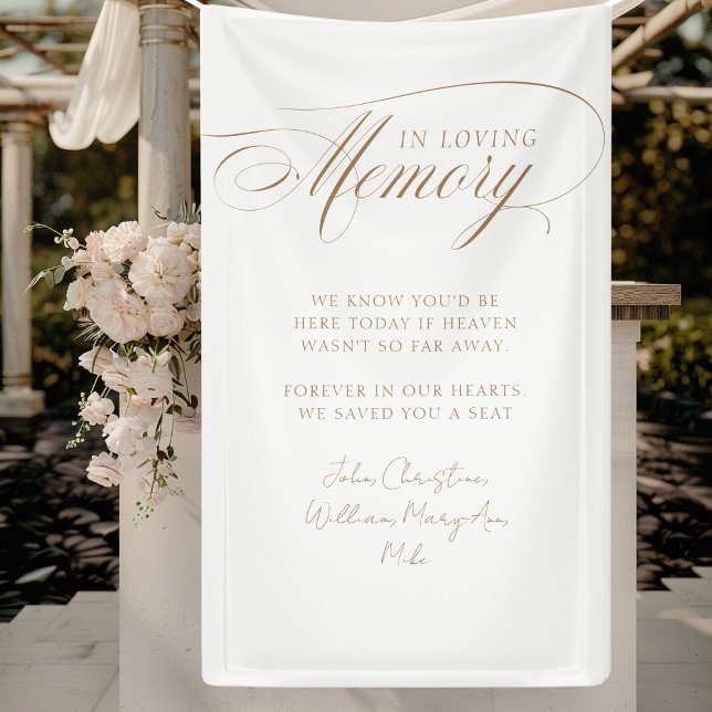 "In Loving Memory" Modern, Calligraphy, Wedding Banner ("In Loving Memory" Modern, Calligraphy, Wedding Banner.)