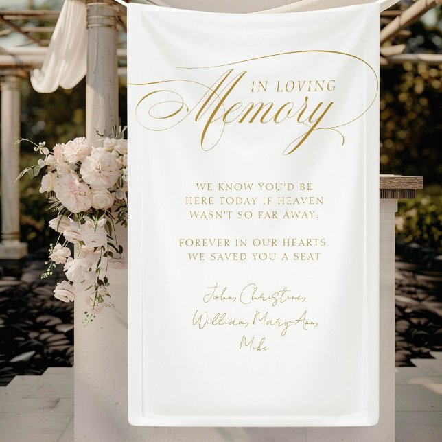 "In Loving Memory" Modern, Calligraphy, Wedding Banner ("In Loving Memory" Modern, Calligraphy, Wedding Banner.)