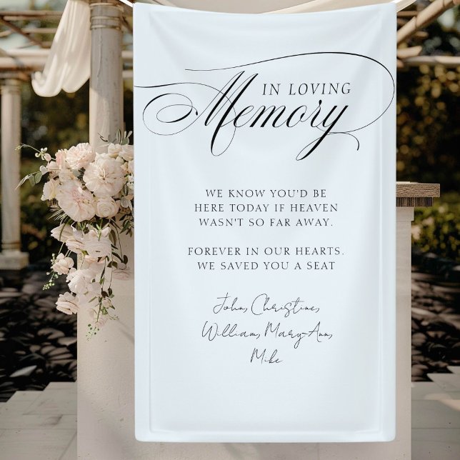 "In Loving Memory" Modern, Calligraphy, Wedding Banner ("In Loving Memory" Modern, Calligraphy, Wedding Banner.)