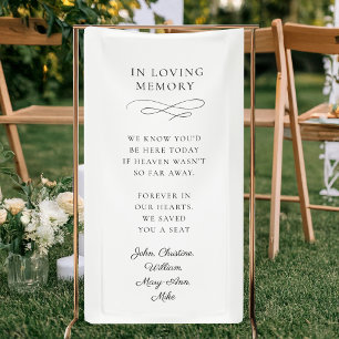 "In Loving Memory" Modern, Calligraphy, Wedding  Banner