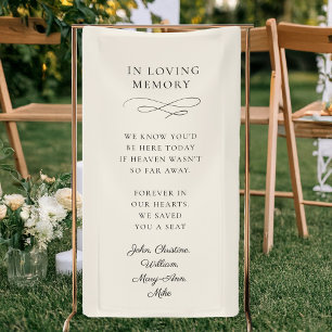 "In Loving Memory" Modern, Calligraphy, Wedding  Banner