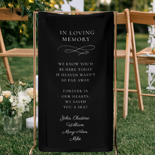 "In Loving Memory" Modern, Calligraphy, Wedding   Banner