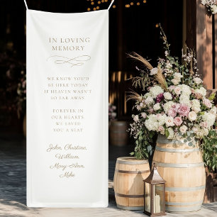 "In Loving Memory" Modern, Calligraphy, Wedding  Banner