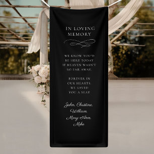 "In Loving Memory" Modern, Calligraphy, Wedding Banner