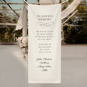 "In Loving Memory" Modern, Calligraphy, Wedding Banner