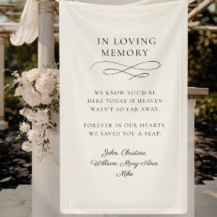 "In Loving Memory" Modern, Calligraphy, Wedding  Banner