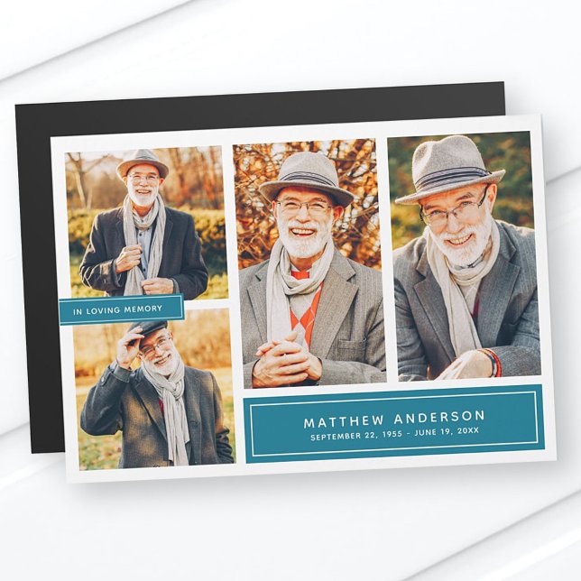 In Loving Memory Modern Colour Four Photos (Creator Uploaded)