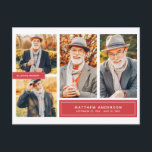 In Loving Memory Modern Colour Multi Photo Postcard<br><div class="desc">This simple and classic design is composed of serif typography and add a custom photo. "In Loving Memory" with by four photos of your family or pet</div>