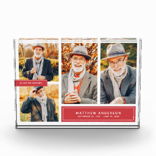 In Loving Memory Modern Colour Photo Block