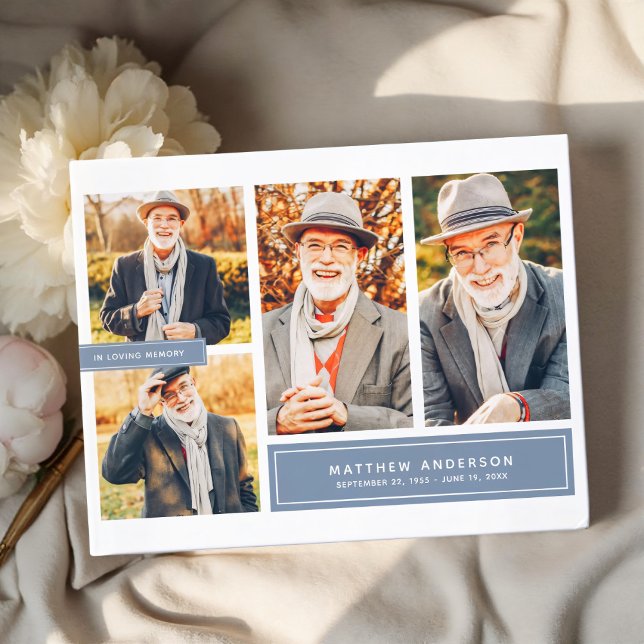 In Loving Memory Modern Colour Photos Guest Book (Creator Uploaded)