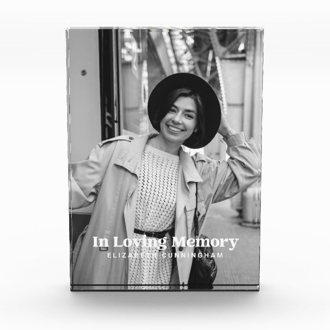 In Loving Memory Modern Custom Photo Memorial (Front)