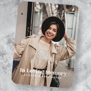 In Loving Memory Modern Custom Photo Memorial Magnet