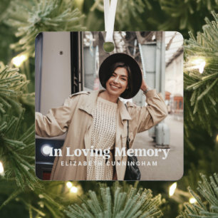 In Loving Memory Modern Custom Photo Memorial Metal Tree Decoration