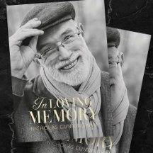 In Loving Memory Modern Elegant Photo Memorial