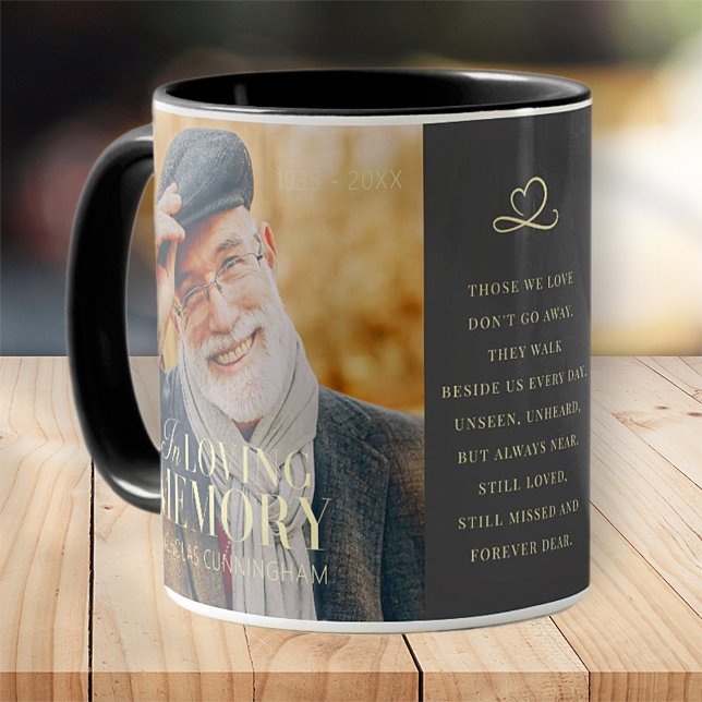 In Loving Memory Modern Elegant Photo Memorial Mug (Creator Uploaded)