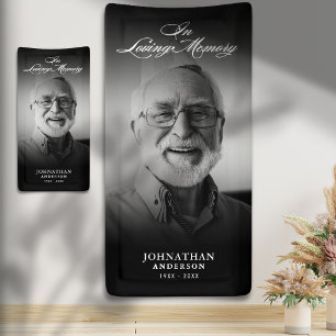 In Loving Memory Modern Memorial/Funeral Photo Banner