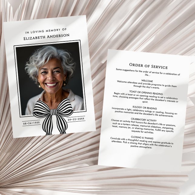 In Loving Memory Modern Order of Service Photo Program (Creator Uploaded)